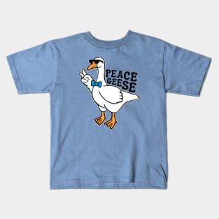 Peace Geese Silly Goose with Sunglasses Kids T-Shirt